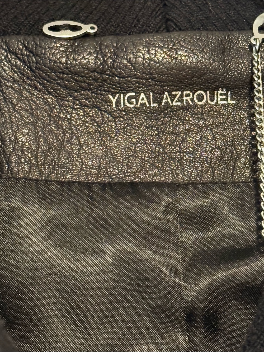 Yigal Azrouel Black Asymmetrical Zip Leather Jacket size 4 - Picture 4 of 6